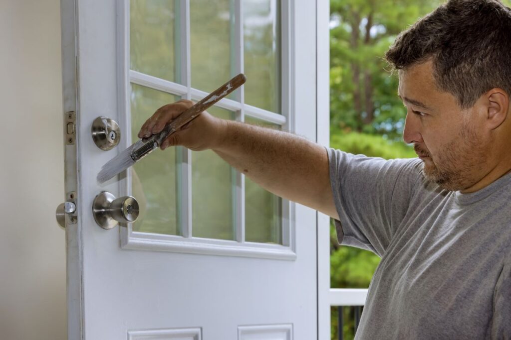 Painting door in Reno & Sparks, Nevada