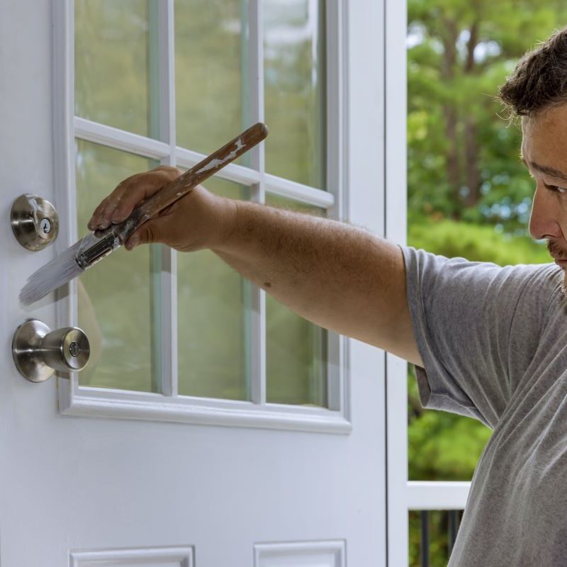 Painting door in Reno & Sparks, Nevada